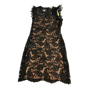 Michael Kors Black Paisley Mini Embroidered Lace Dress Womens SZ 2 NWT $295 MSRP